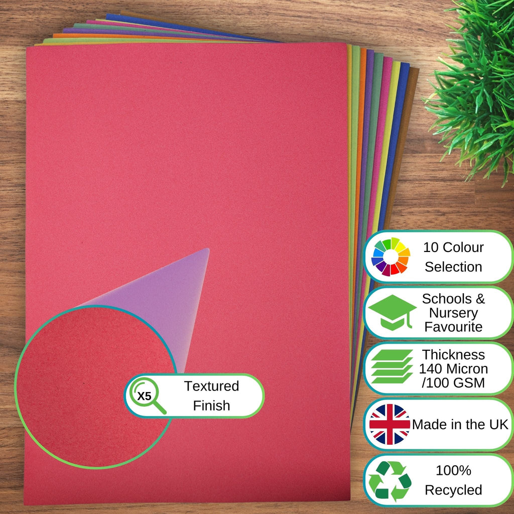 Bright A3 Sugar Paper 100gsm 10 Colours