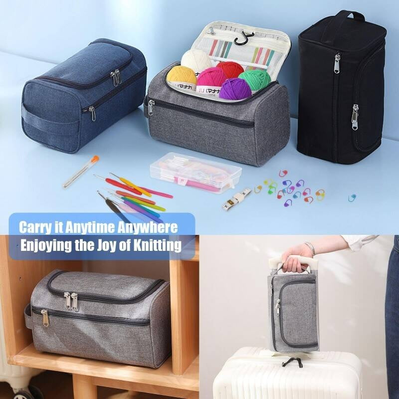 Crochet Kit 46 Premium Pieces Yarn Hooks Scissors Needles Beginner Craft Set