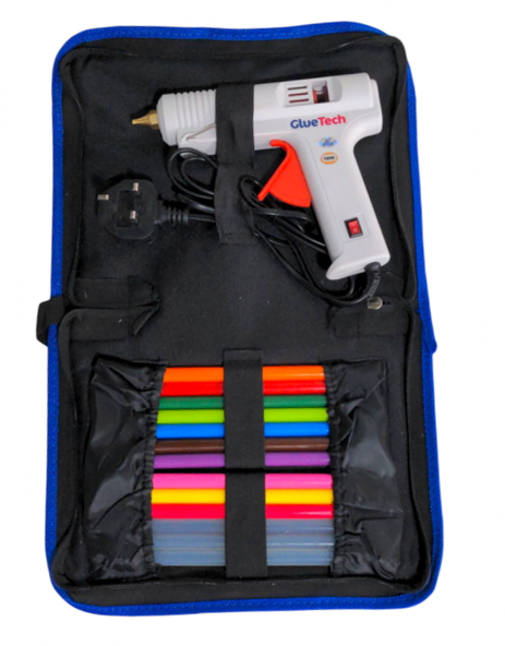 Hot glue gun 100w KIT + 12  color glue sticks, UK plug Professional KIT