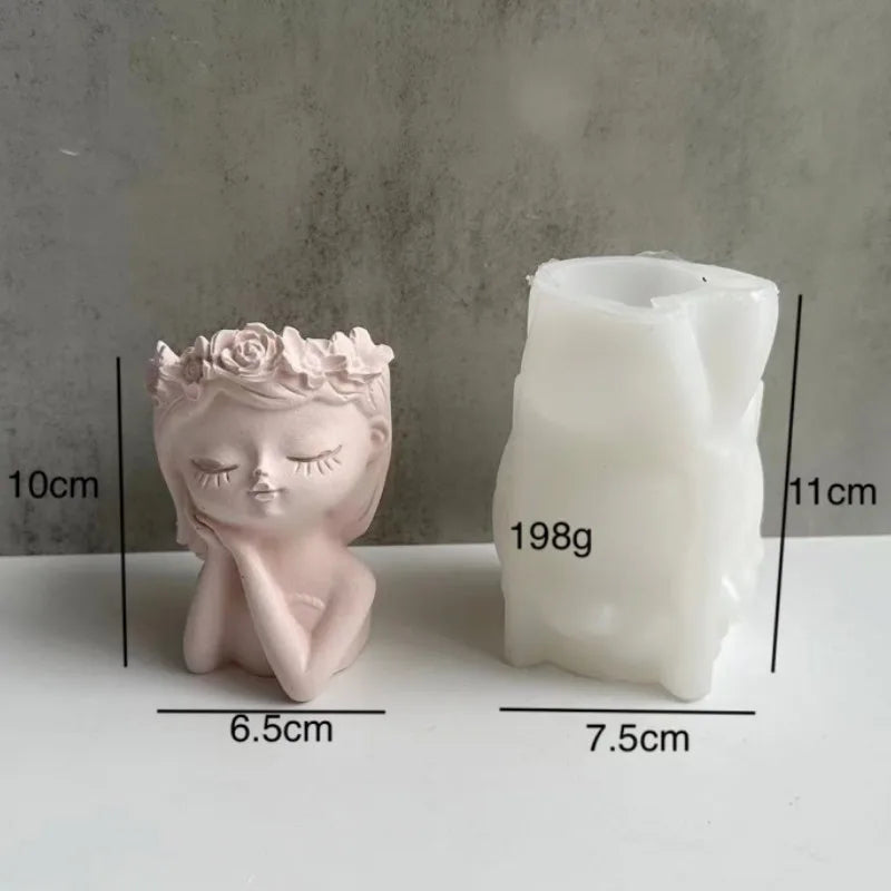 DIY Human Figure Silicone Mold - Unique Flower Pot Craft Tool