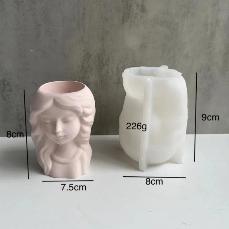 DIY Human Figure Silicone Mold - Unique Flower Pot Craft Tool