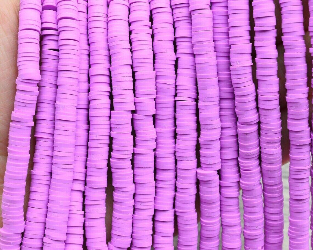 Vinyl Beads DIY Jewelry Crafts 6x1mm 400 beads Heishi Polymer Clay African Disc