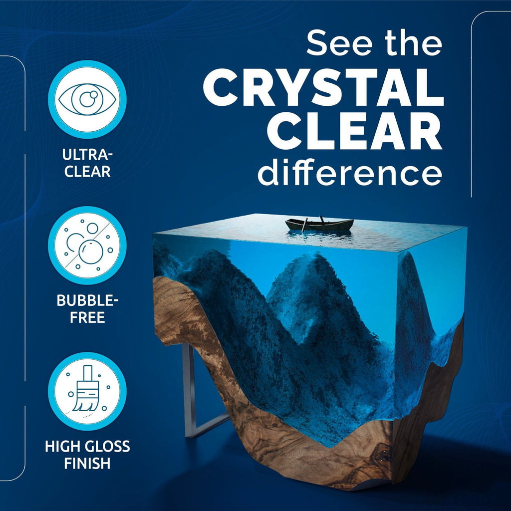 CRAFT RESIN Deep Pour Up to 2" Casting Epoxy 1.5L | Crystal Clear, Mix (2:1)
