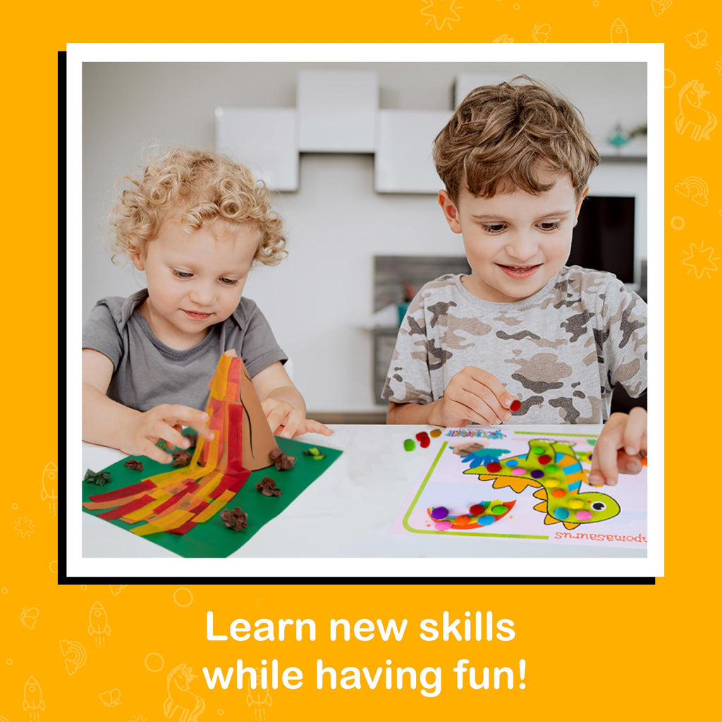Craftikit® 20 Award-Winning Dinosaur Crafts for Kids – All-Inclusive Montessori-Style Craft Kit (Ages 3–10)