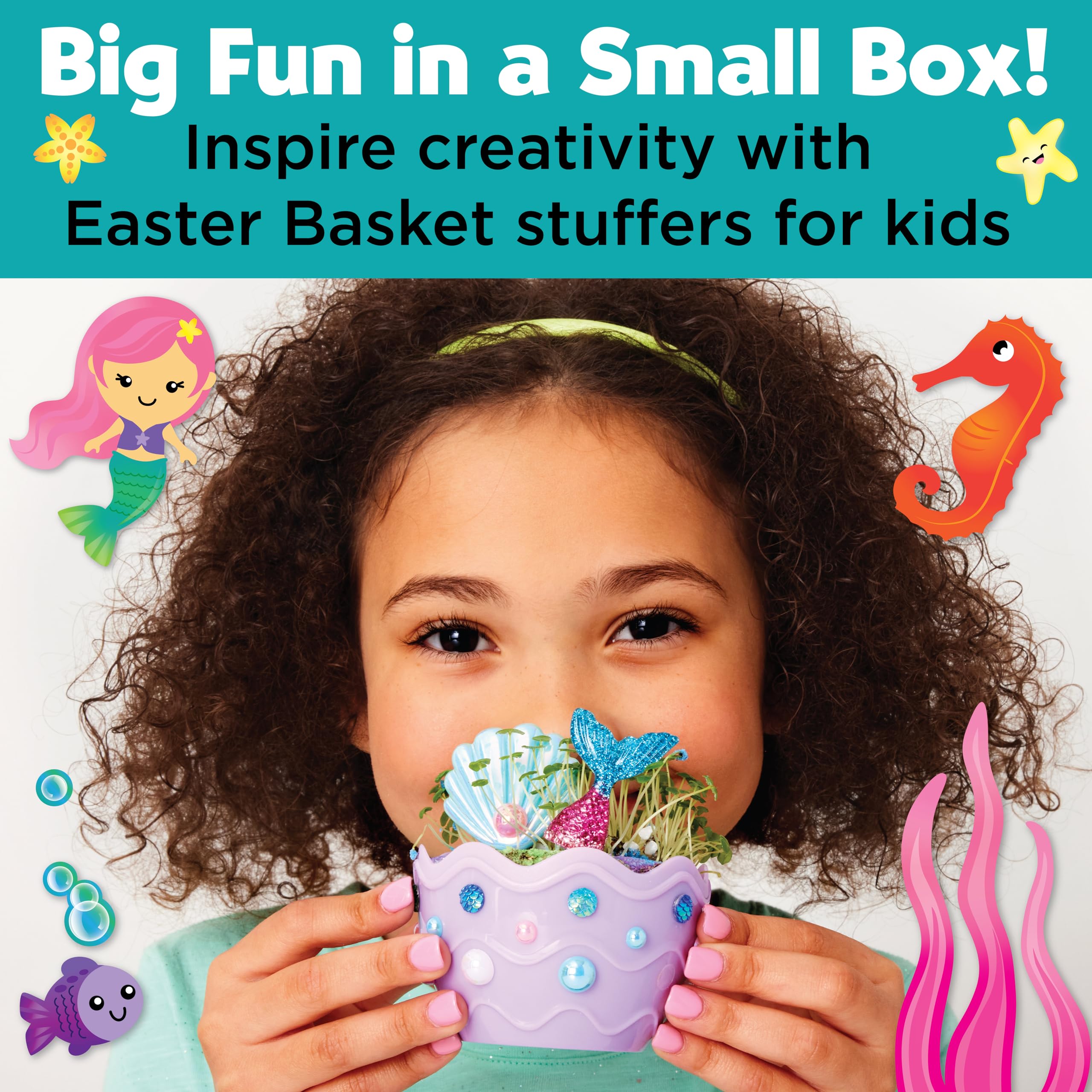 Creativity for Kids Mini Garden Mermaid Terrarium Kit | Mermaid Gifts for Girls, STEM Craft for Ages 6+