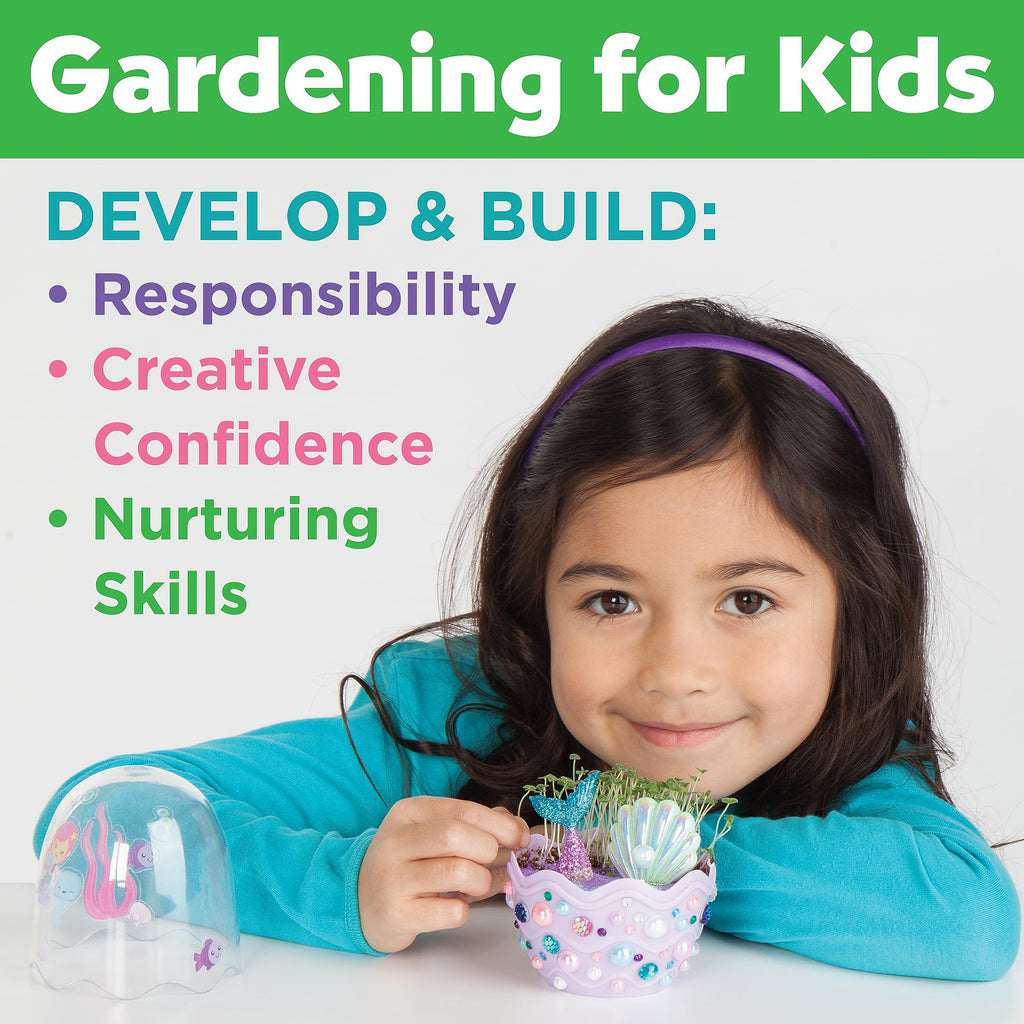 Creativity for Kids Mini Garden Mermaid Terrarium Kit | Mermaid Gifts for Girls, STEM Craft for Ages 6+