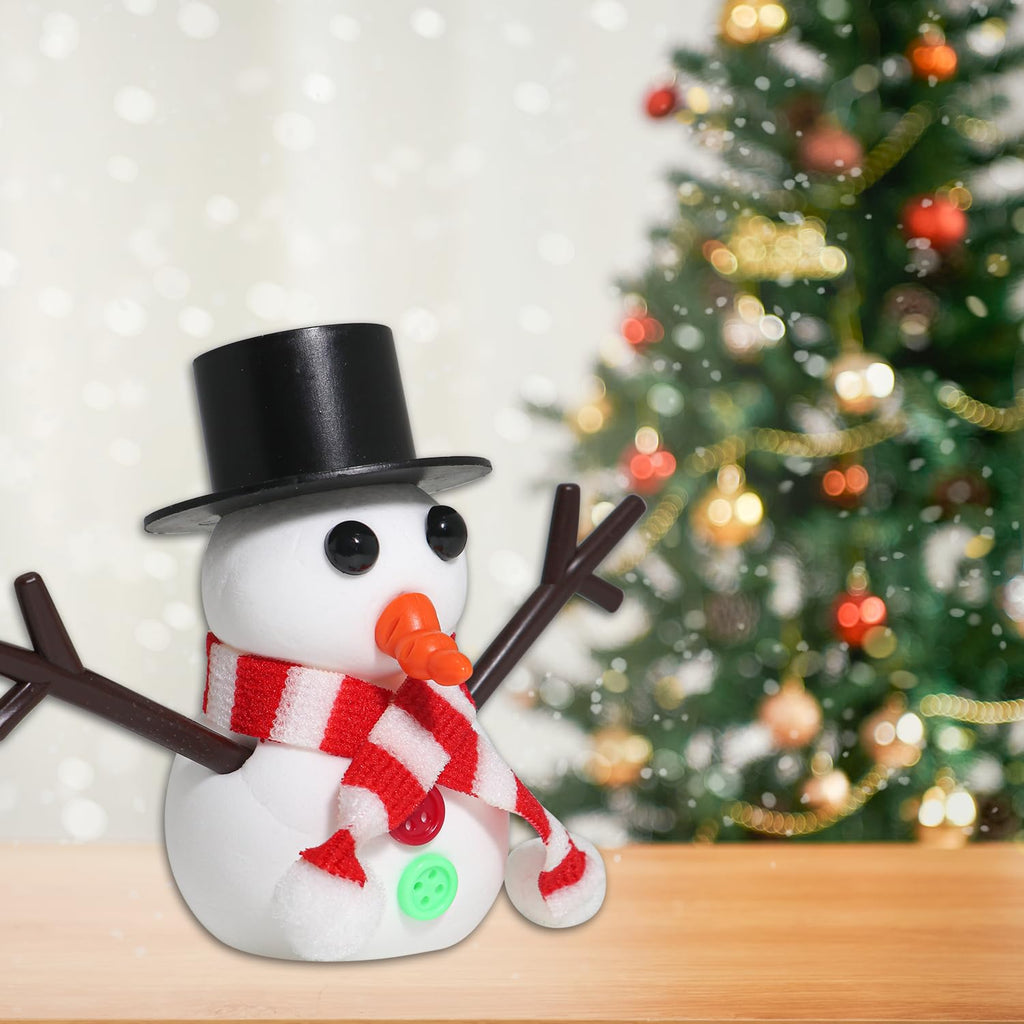 LAHAND 9-Pack Christmas Snowman Crafts Kit for Kids – DIY Modeling Clay Snowmen