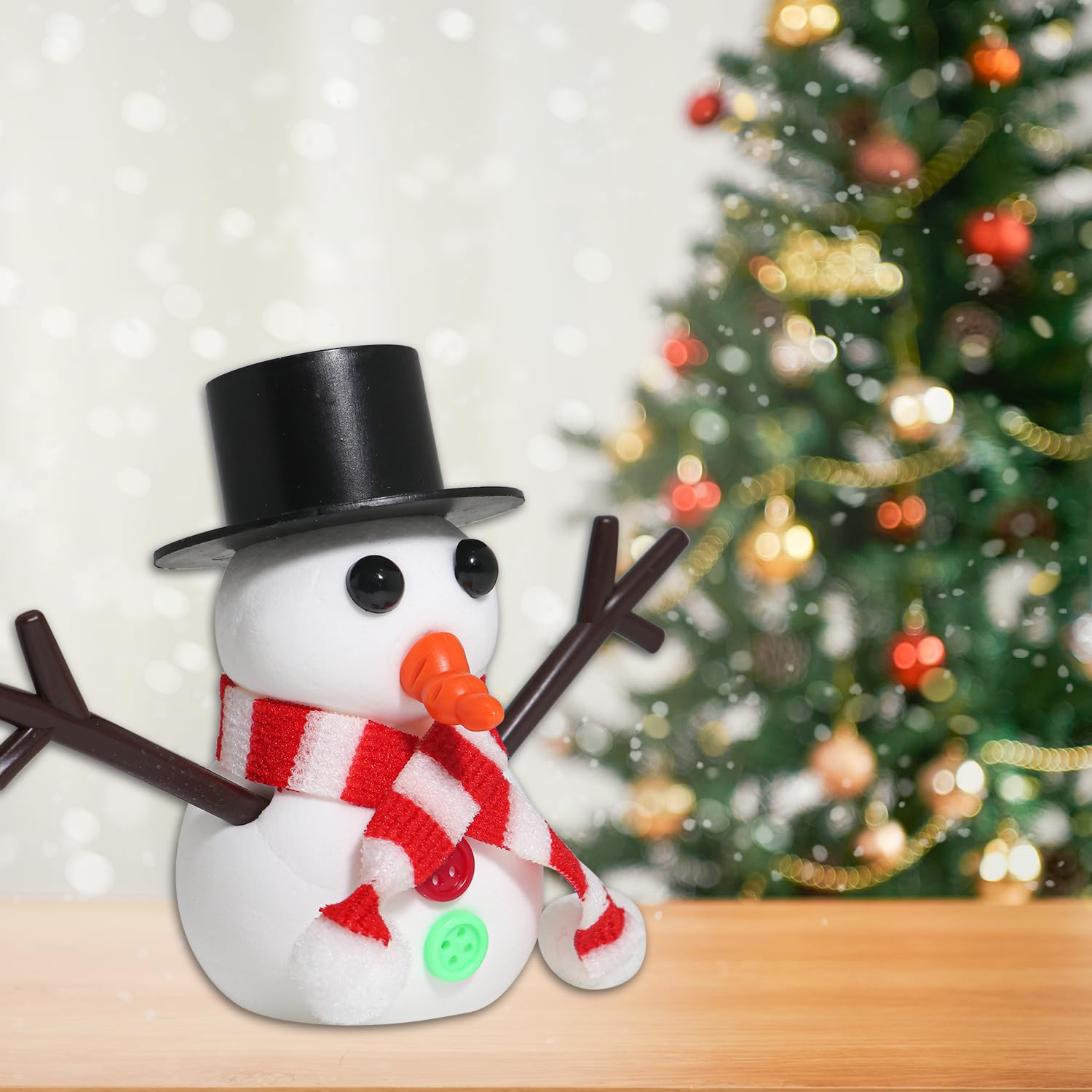 LAHAND 9-Pack Christmas Snowman Crafts Kit for Kids – DIY Modeling Clay Snowmen